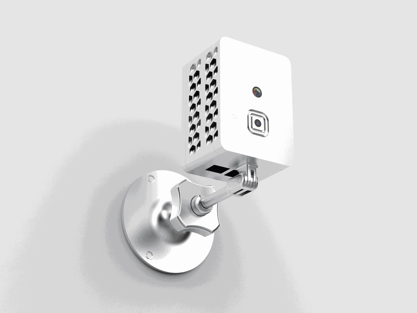 Detectium sensor: the upper opening is the thermal sensor; the lower opening is the RGB camera